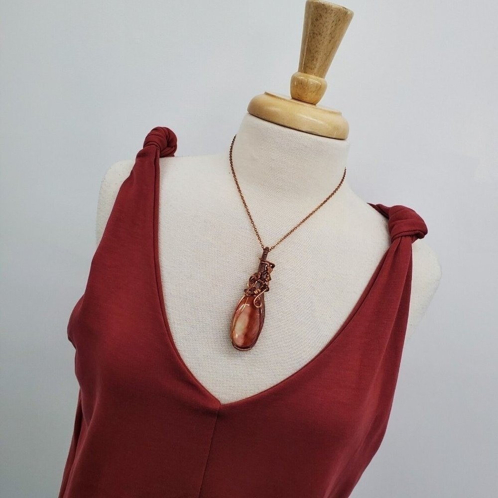 Marybelle Womens 1X Rust Red Satin Look Tie Strap Tank Top Sleeveless - Picture 7 of 12